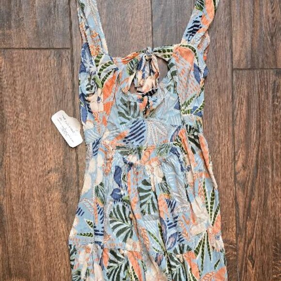 Angie Hawaiian Floral Maxi Dress SZ L - Picture 2 of 5
